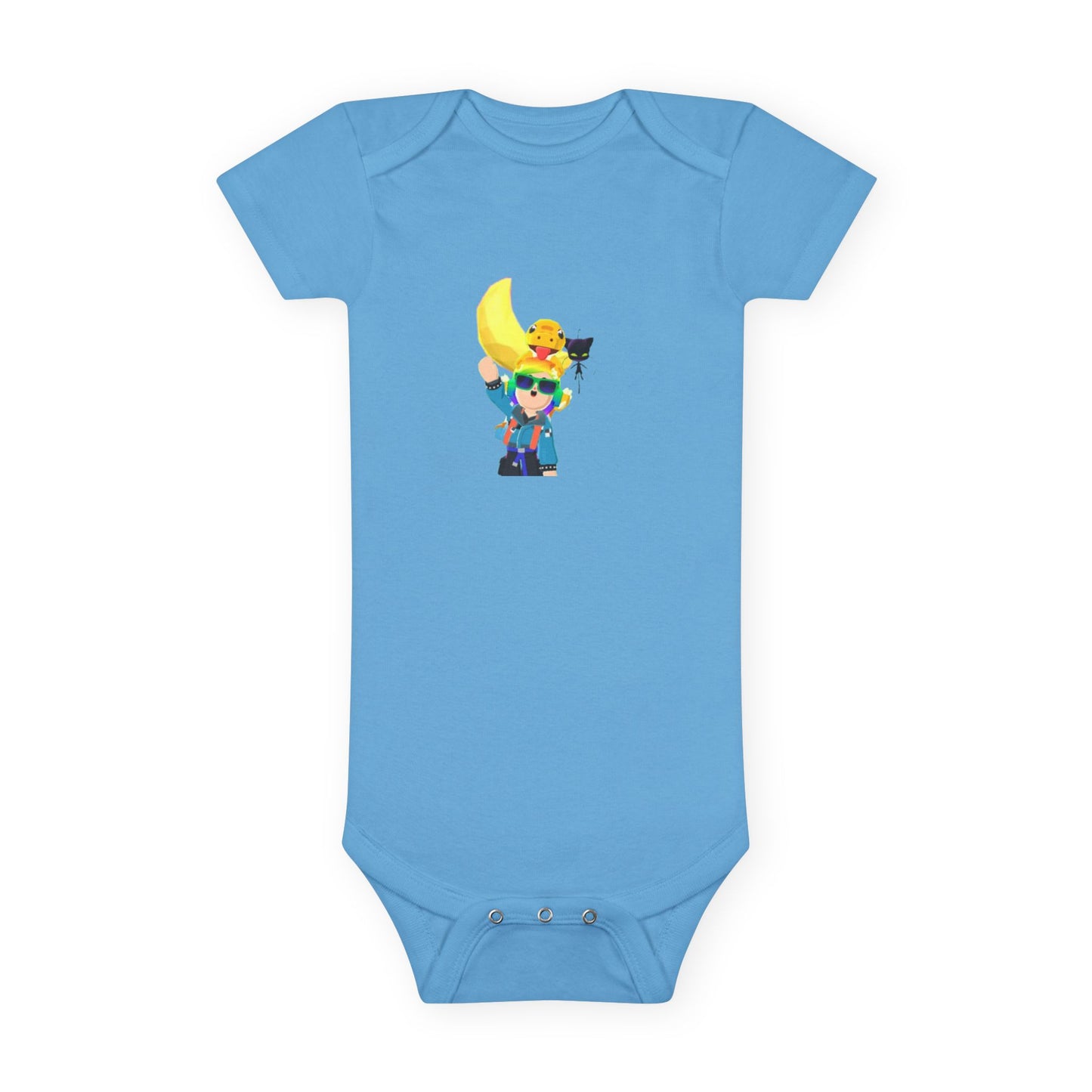 Cute Adventure Baby Onesie® with Banana & Star Design